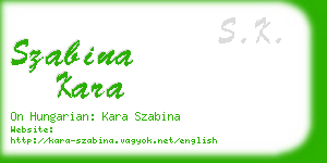 szabina kara business card